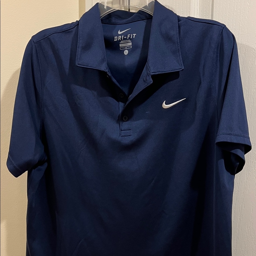 Nike Men's Dark Blue Dri-FIT Polo